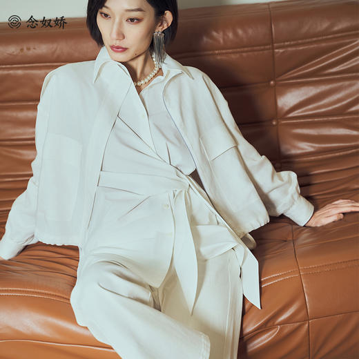 【商场同款】CNB6392 “ 白色围裹衬衫 ” 舒适与时髦并存 商品图7