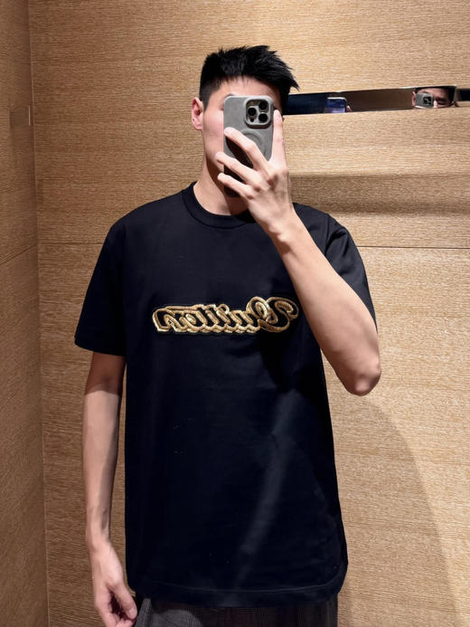 驴家 25ss亮片字母标识刺绣短袖T恤男女同款（DY） 商品图0