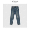 03-5潘依绣丁丁宠粉韩系重工水洗牛仔长裤Q8047 商品缩略图0