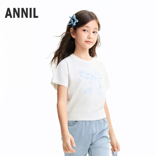 女童短袖针织衫夏季新款安奈儿童装EG621643 商品图2