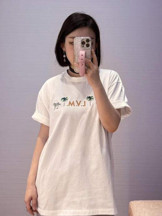 驴家 25ss椰树斑马绣花短袖T恤 男女同款（DY） 商品图6