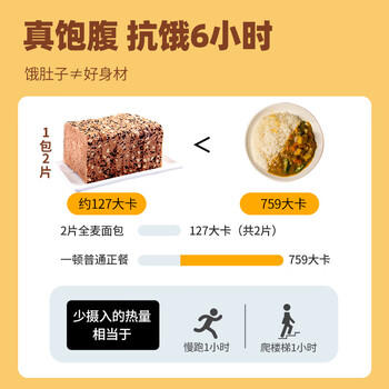 西瓜味的童话谷物全麦面包健身黑麦代餐无糖精粗粮0饱腹低脂休闲零食早餐1000g 商品图3