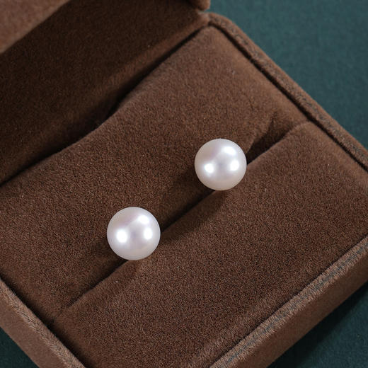 子佩集【‌小静好】银S925珍珠惜王妃耳钉【HJYED003】8.2mm珠简约单珠2601 商品图0