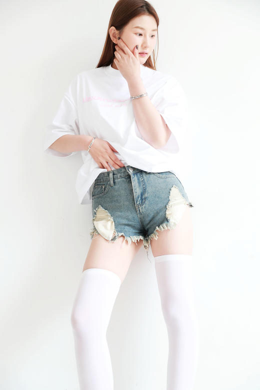 复古美式大tee，胸口徽标印花。情侣款宽松氛围感圆领t恤E032488 商品图10