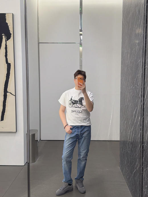 赛琳 25ss字母标识马车印花短袖T恤 男女同款（DY） 商品图2