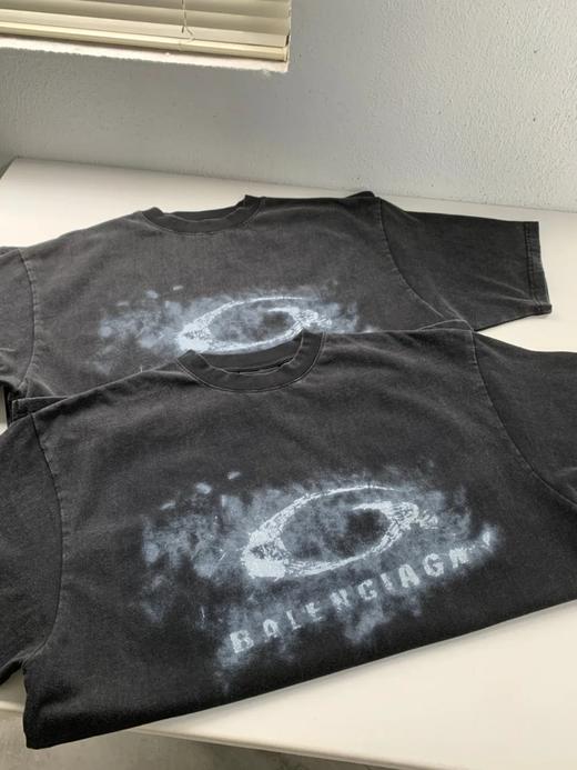 【xjwm1】春夏情侣重水洗炒雪花工艺复古圆领短袖T恤！！ 商品图2