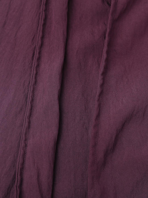 葡萄紫褶皱半身长裙女 松紧腰垂坠感 A 字大摆裙 慵懒风显瘦遮胯伞裙 商品图5