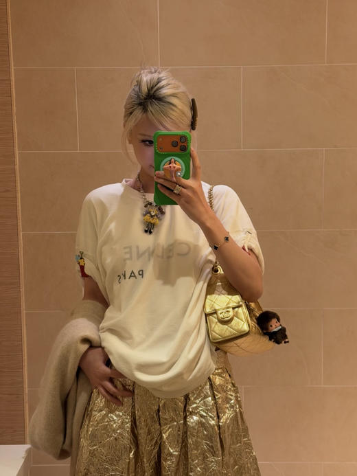 赛琳 25ss假两件胶浆印花短袖T恤 男女同款（DY） 商品图9