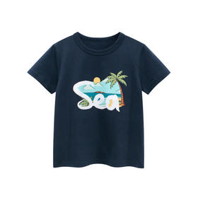韩版童装夏季新款儿童短袖T恤男女童卡通印花圆领上衣   27kids-9A101
