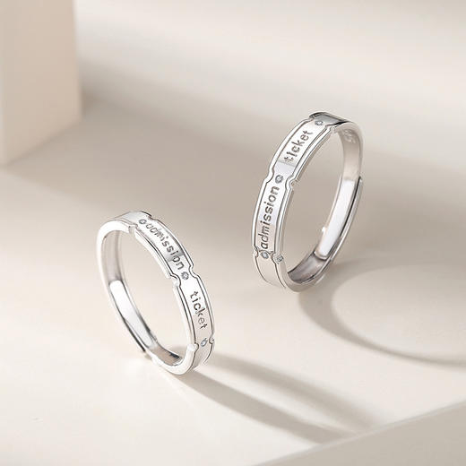 【入场券】纯银一对素圈戒指情侣对戒【JHY-C000445B】 商品图2
