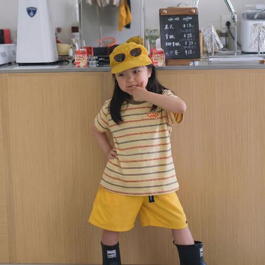 二店y 【一组两件】 G家经典款纯色大logo+条纹刺绣 儿童短袖T恤 商品图12
