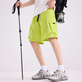 LUCKY DEER/幸运鹿情侣款时尚工装多袋机能5分裤K006