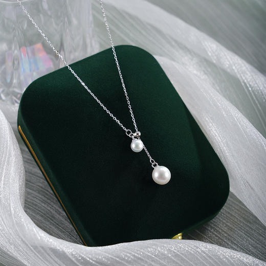 子佩集【月光变奏】银S925珍珠惜王妃套链【MLTL007】5-7mm珠双吊球2601 商品图1