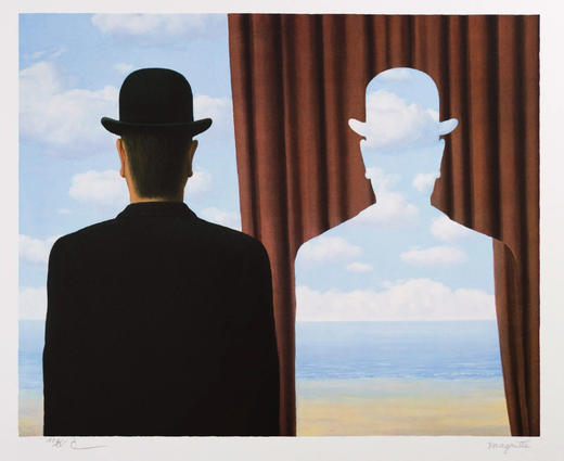 独角鹿西洋古董2010年法国巴黎Art-Lithographies出版雷内·马格利特图版签名限量彩色石版画作品《Décalcomanie 移印术》 商品图2