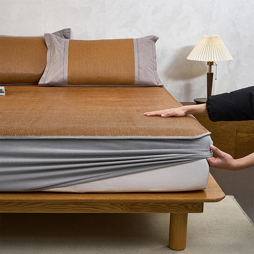 多喜爱 藤席/席子-私享生活（绑带款/笠围款）对枕套 天然选材 编织清凉 植物选材 细密编制 柔软光滑 蜂窝气孔 无痕折叠 无毛刺 加宽包边 商品图8