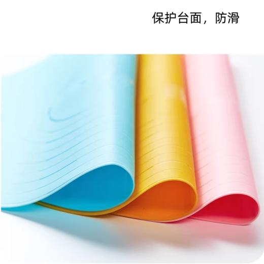 硅胶防滑垫 裱花袋用圆形硅胶垫 粉色 揉面垫 带刻度转台垫子 商品图2