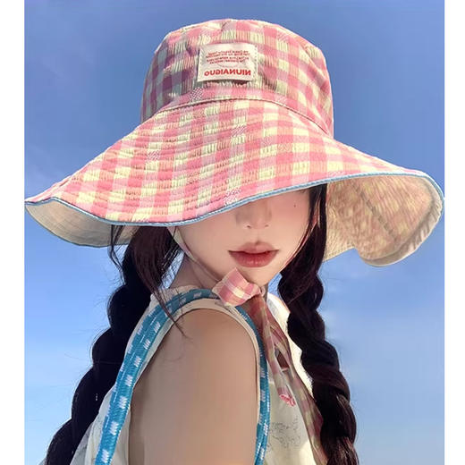 裁缝学苑AH137宽边系带防晒帽纸样渔夫帽子大帽檐遮阳样板图纸 商品图5