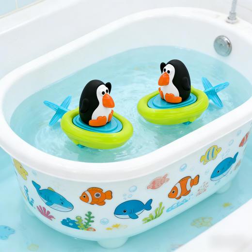 美国sassy宝宝洗澡玩具戏水发条玩具 拉绳发条船 商品图6