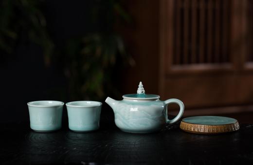 天青色等烟雨龙泉青瓷茶具礼盒4头套组 商品图0