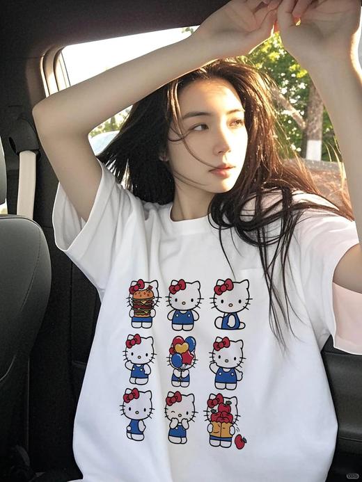 <曾小咸推荐>3.24 凯蒂猫印花纯棉短袖 日常89/件 前600单活动价69件 ！！【预售款，预计3-15天发货】 商品图0