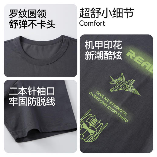 男童圆领短袖针织衫夏季新款安奈儿童装EB621652 商品图4