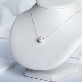 白色淡水珍珠路路通吊坠项链DZ266