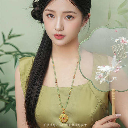 【新品首发】玉玲珑系列 s925银老山檀和田玉晴水万能链 女士礼物MEMORA诗普琳NN004401 商品图1