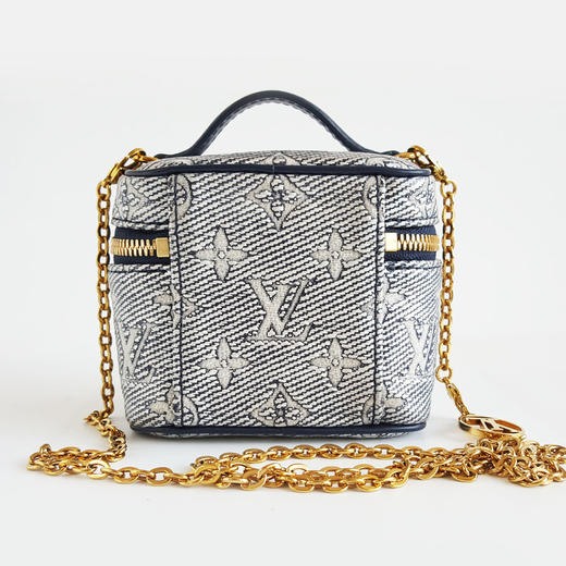 【95新】LV路易威登M82467炫彩牛仔蓝mini Vanity化妆包盒子包链条包女士190326TJ01 商品图4