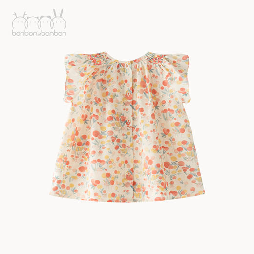 碎花缩褶细节上衣 商品图4