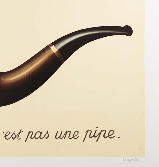 独角鹿西洋古董2010年法国巴黎Art-Lithographies出版雷内·马格利特图版签名限量彩色石版画作品《La Trahison des Images 图像的背叛》 商品图5