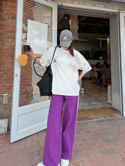 【比好更好】噢蜜ooomeooo东丽速干条纹直筒裤 商品图6