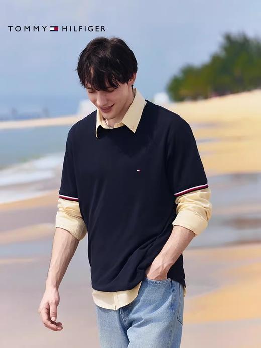 基础全棉tee，胸口小标刺绣。撞色边正肩情侣款宽松半袖儿E032468 商品图7