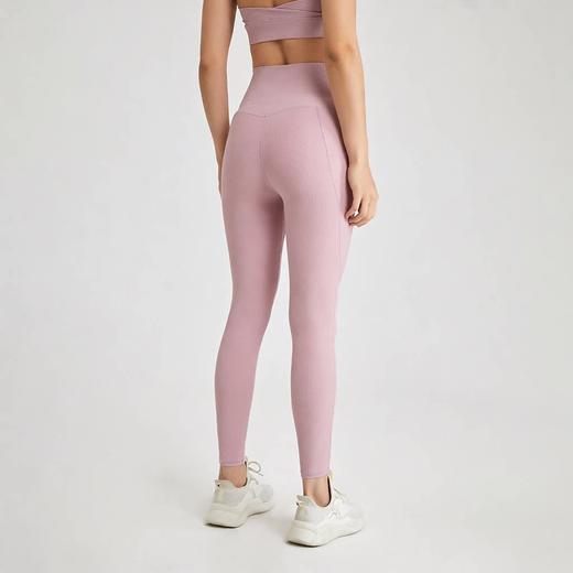 跃牌【禅语梵心】罗纹裸感无尴尬线高腰提臀弹力健身瑜伽裤F2025 商品图2