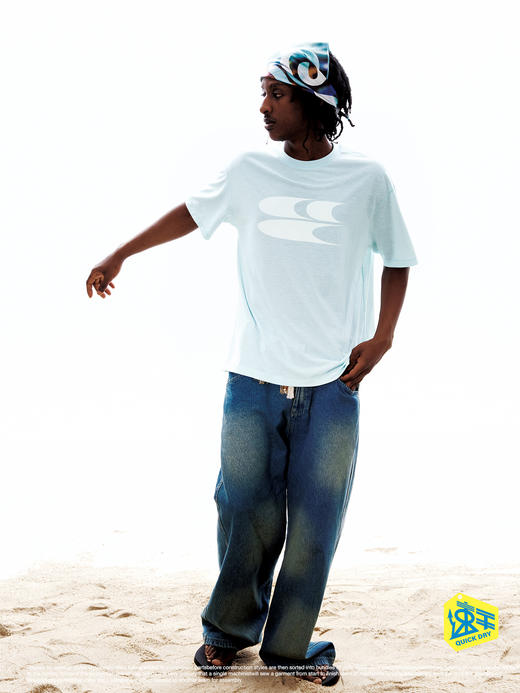 CryingCenter 棉感速干轻薄月牙logo短袖T恤 哭喊中心 商品图2