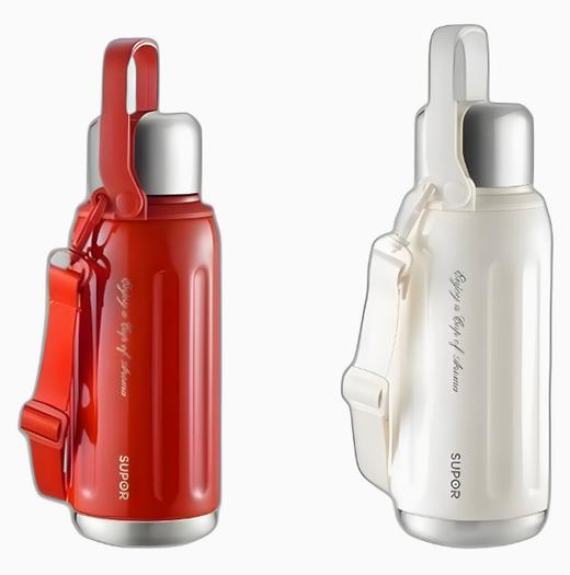 苏泊尔（SUPOR）保温杯大容量不锈钢便携水杯子保温水壶 橙红色- 1000ml   10AV10 商品图1