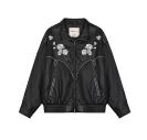 早乙女惠子saotome/STMWT211590/蕾丝贴布绣皮夹克 商品图0