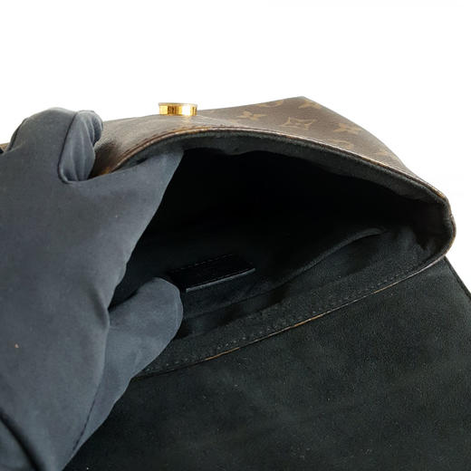 【95新】LV路易威登M44141老花拼黑色Locky BB锁头包单肩包女士190326AK12 商品图6