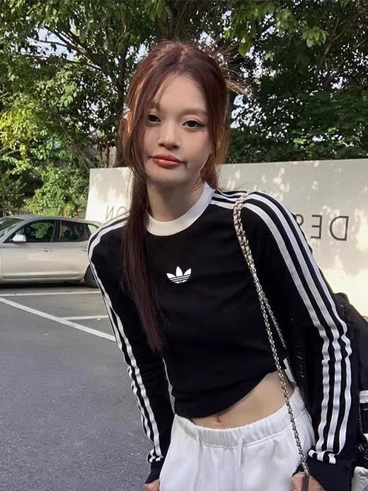 Jennie同款”⁥三叶草阿迪长袖T恤 商品图8