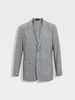 callisto清爽灰色丝毛混纺十字编织西服 商品缩略图0