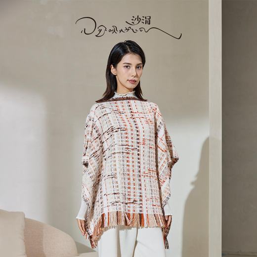 羊绒氆氇小香风斗篷  SJF97W502A 商品图0