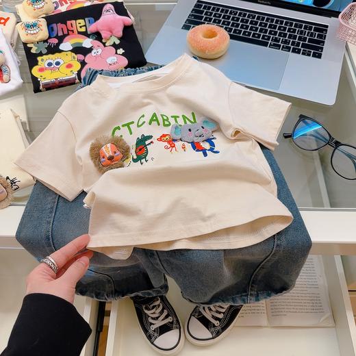 【两件起拍，单拍不发货】西蒙日记夏款纯棉玩偶玩偶T恤 商品图5