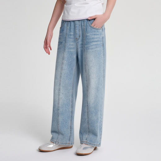 笛莎Deesha 2026年夏季新款中童女童牛仔裤裤子 商品图0