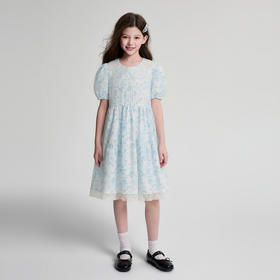 笛莎Deesha 2026年夏季新款中童女童F时尚出街连衣裙连衣裙
