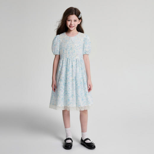 笛莎Deesha 2026年夏季新款中童女童F时尚出街连衣裙连衣裙 商品图0