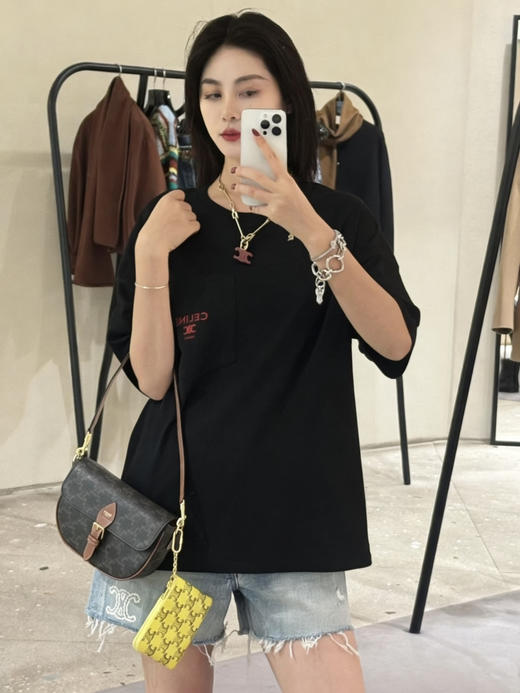 赛琳 25ss字母标识凯旋门刺绣短袖T恤 男女同款（DY） 商品图6