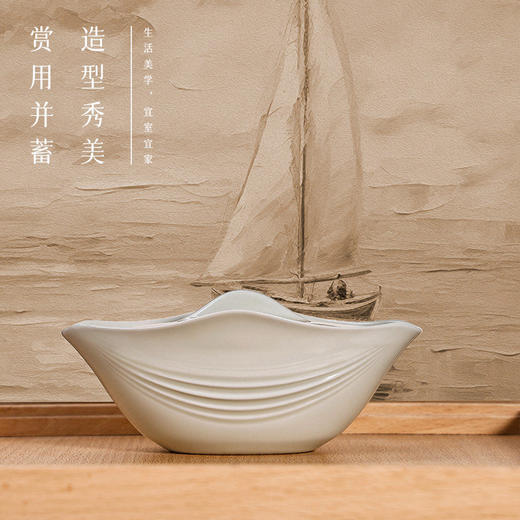 杭州西湖景区一帆风顺茶具礼盒草木灰釉一壶两杯套组 商品图2