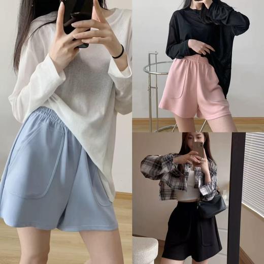 敲高性价比！藏肉神器 夏季薄款奶皮阔腿短裤！ 商品图0