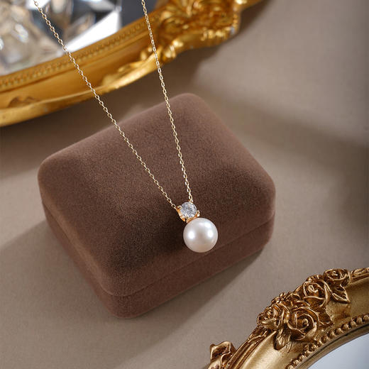 子佩集【光之女神】银S925珍珠惜王妃套链【MLTL026】10mm珠镀金星点2601 商品图1