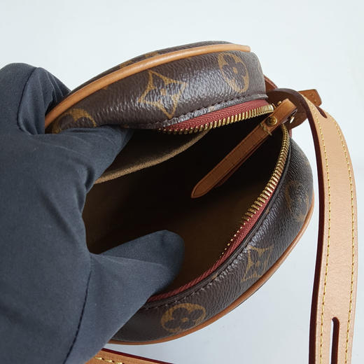 【95新】LV路易威登BOITE CHAPEAU SOUPLE手袋M45578小号老花软圆饼单肩斜挎包女士210326AK09 商品图7