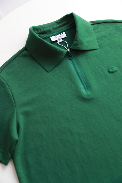 压胶拉链+小标刺绣，硬领设计下摆签名字母气质翻领polo衫E032466 商品图4